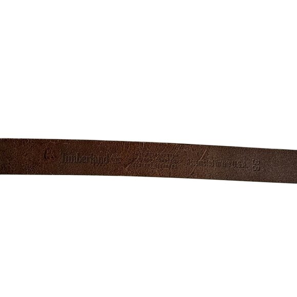 Timberland Leather Belt 38 Dark Brown Classic Everyday - Picture 4 of 6